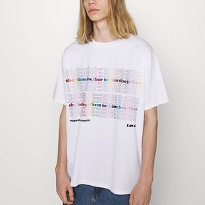 Levi’s Pride T Shirt Liberation Respect My Pronouns Shirt Size S, M, L • NEW